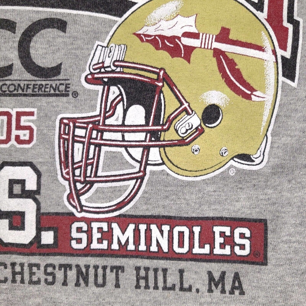 Seminoles Vs Eagles 2005 ACC Clash T-Shirt Mens XXL Gray NCAA College Champion‎ - Picture 3 of 13